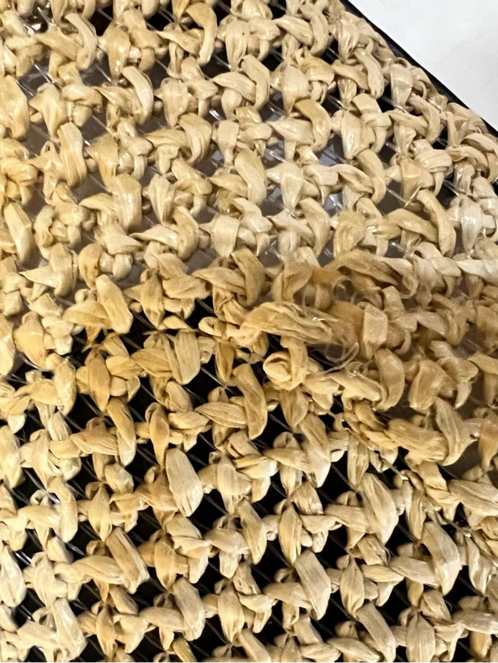 Natural Straw Tote with Black Trim - Picture 6 of 6